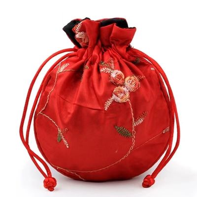 Mehrfarben-Mini Chinese Silk Drawstring Bag-Brokat-Damast-Schmuck-Taschen-Geldbeutel-Geschenk-Taschen